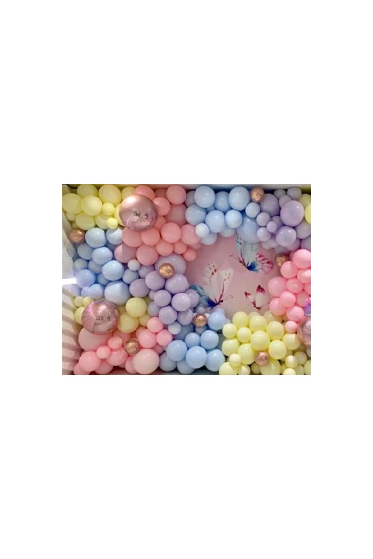 50 Adet Makaron Balon Karışık Renk Soft Pastel Renk - PAZARIZ Görsel 2