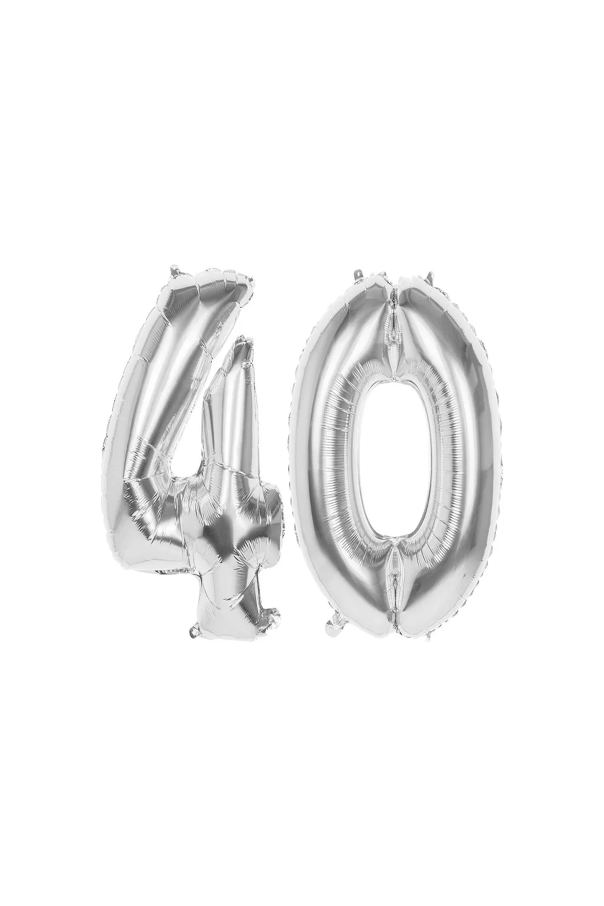 40.yaş Folyo Balon Seti Gümüş 100 Cm - PAZARIZ Görsel 2