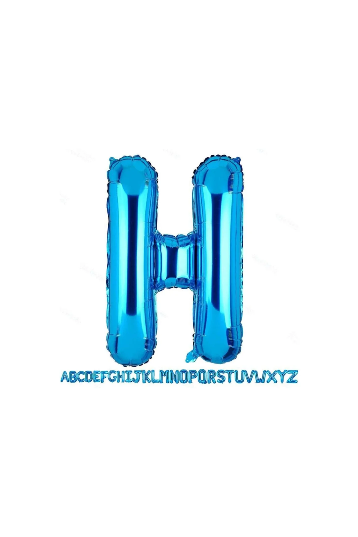 1 Metre Mavi H Harfi Folyo Harf Balon Mavi H Harf Folyo Balon H Harf Balon Parti Dekor Balon