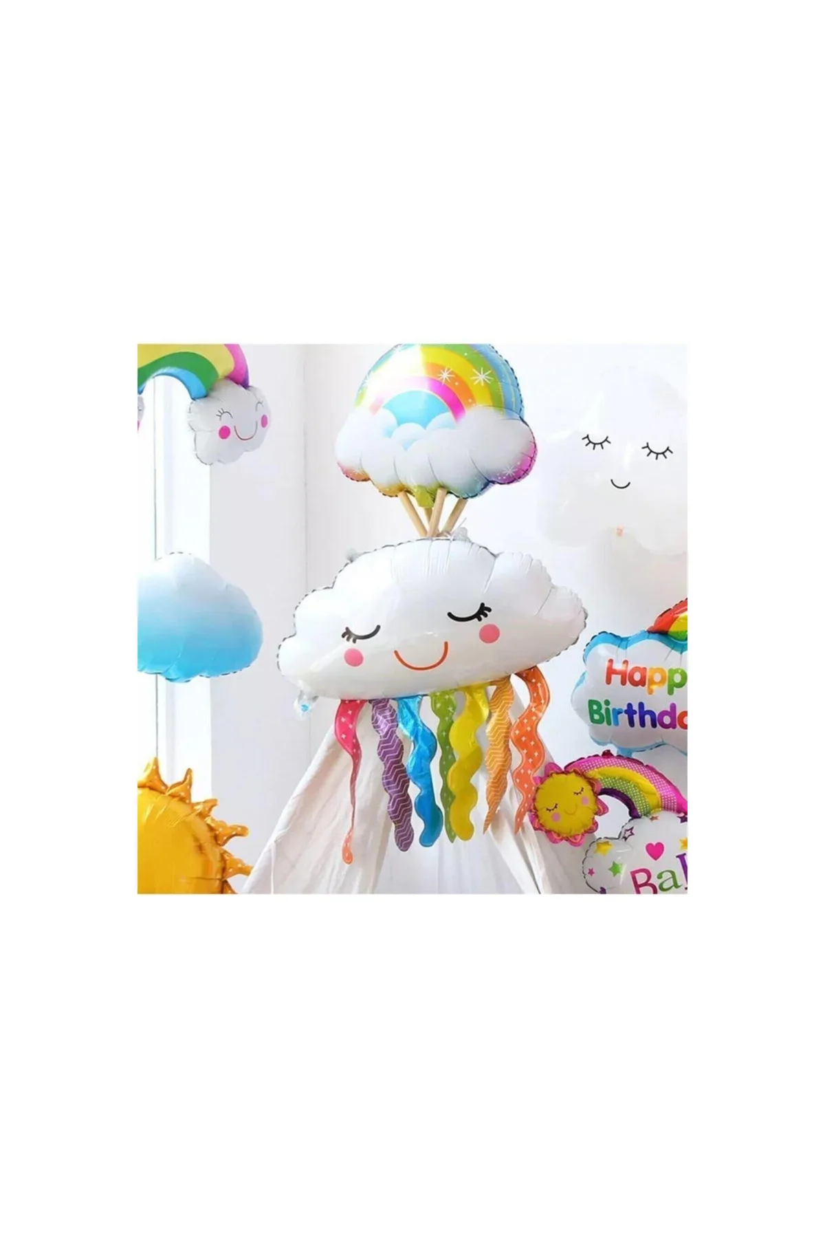 Gökkuşağı Bulut Folyo Balon 80 Cm - PAZARIZ Görsel 3