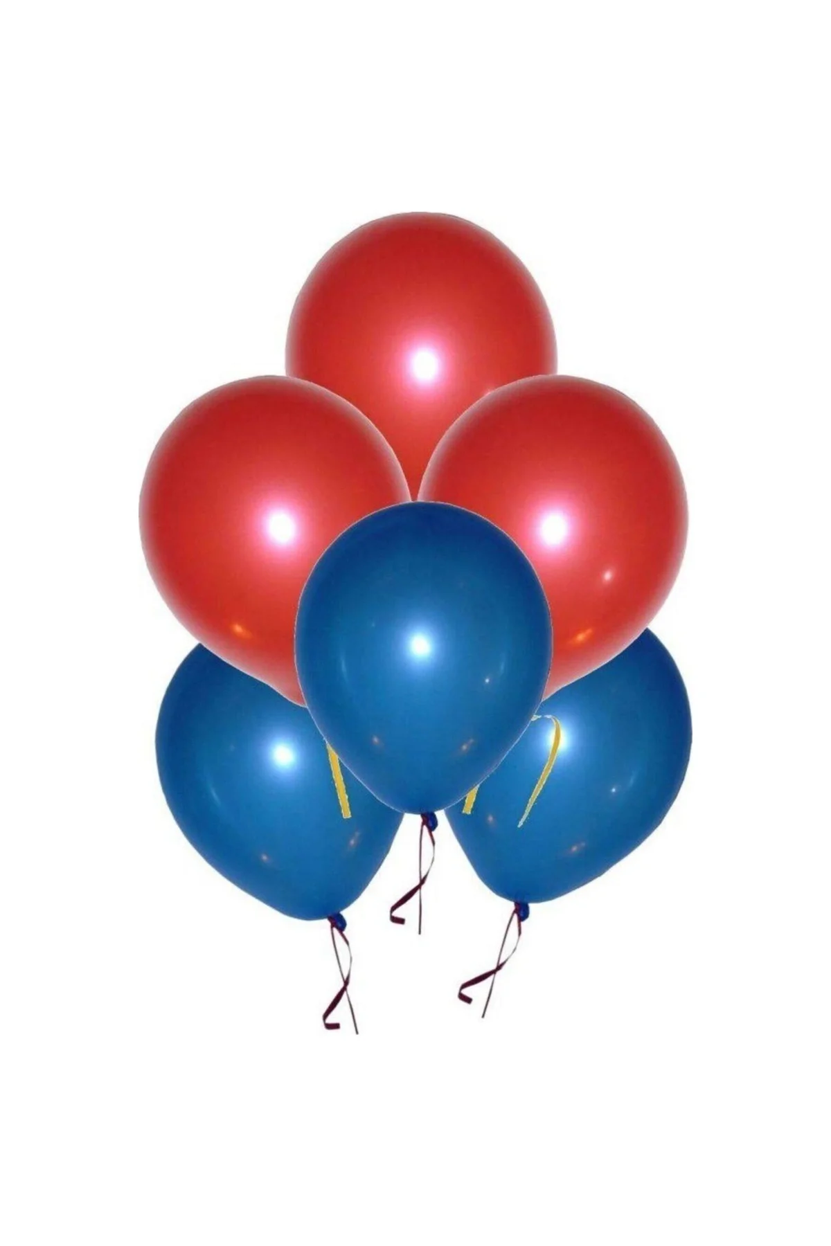 25 Adet Metalik (lacivert-kırmızı) Karışık Balon, Helyumla Uçan