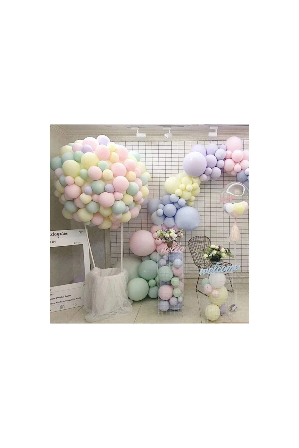 50 Adet Makaron Balon - Karışık Soft Renk Pastel Balon - PAZARIZ Görsel 4