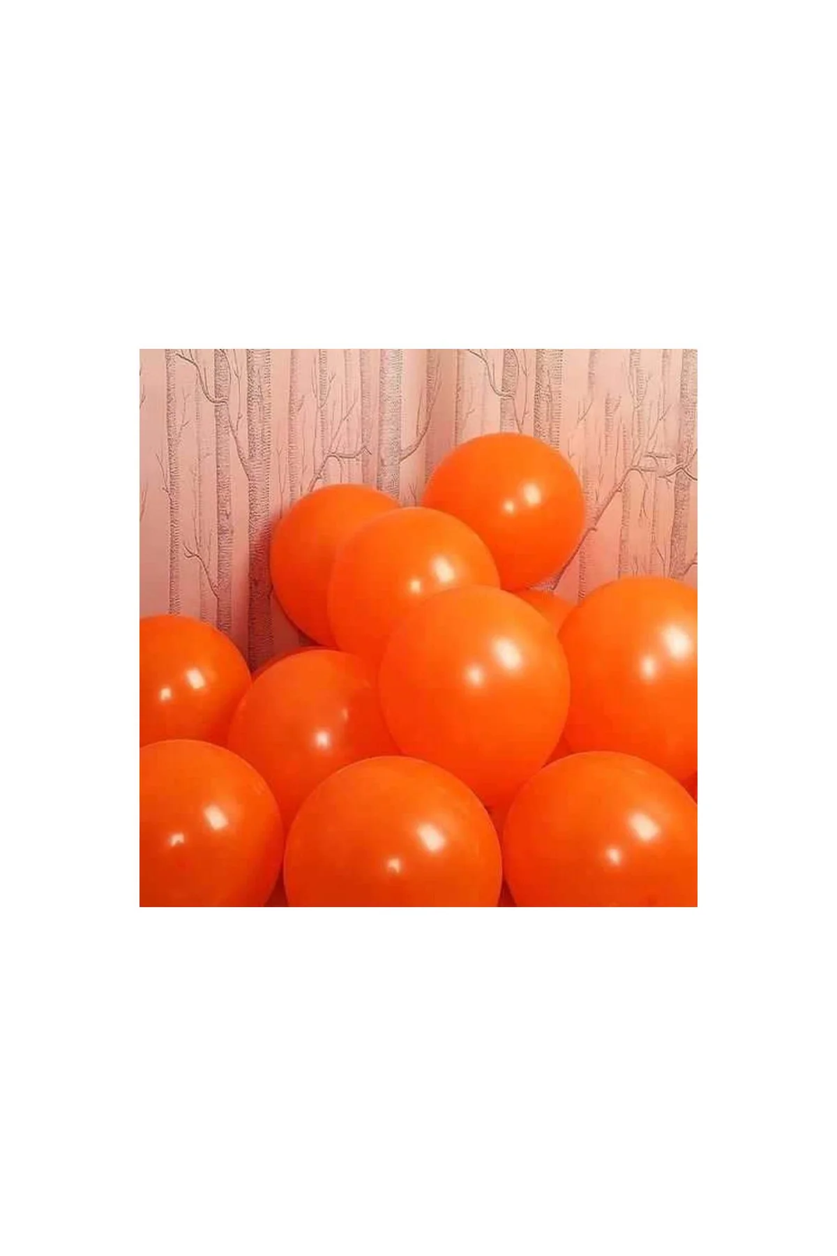 20 Adet Turuncu Renk Balon-pastel- Pastel Balon-dogum Günü Parti Balonları - PAZARIZ Görsel 2