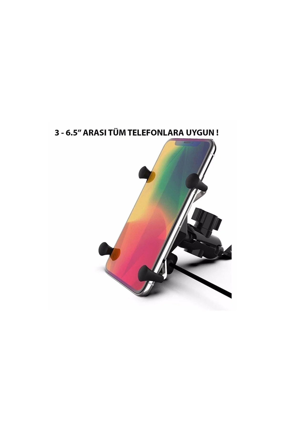 Motosiklet Ayna Bağlantılı Usb Şarj Çıkışlı Telefon Tutucu - PAZARIZ Görsel 5