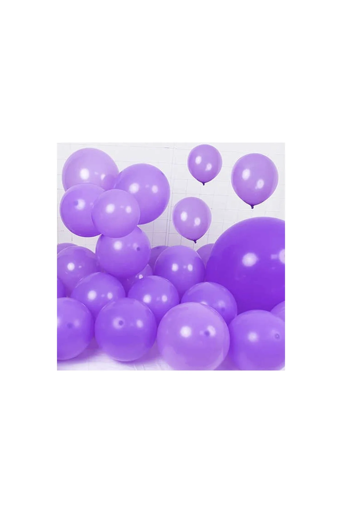 Mor Pastel Balon 20 Adet - PAZARIZ Görsel 4