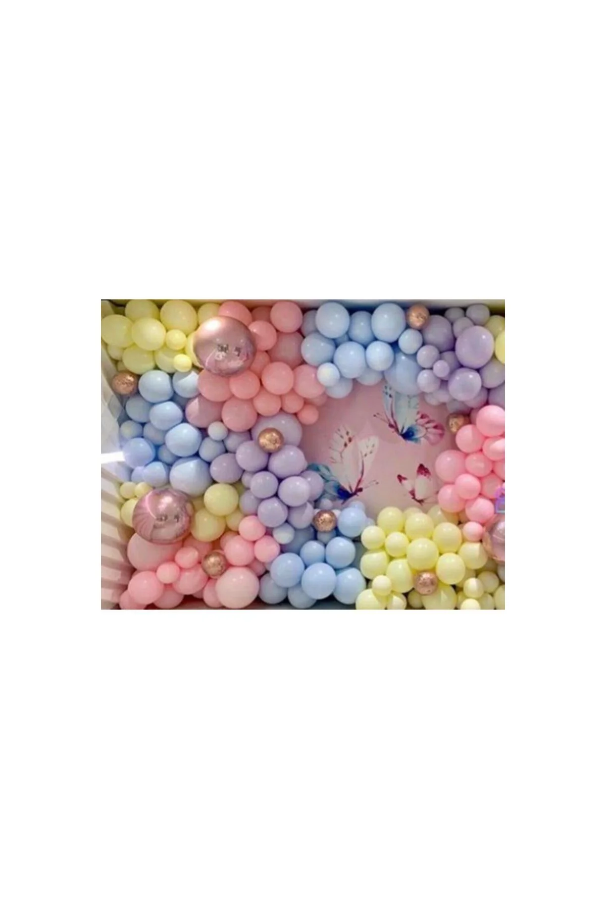Pazariz 50 Adet Makaron Balon Karışık Renk Soft Pastel Renk - PAZARIZ Görsel 2