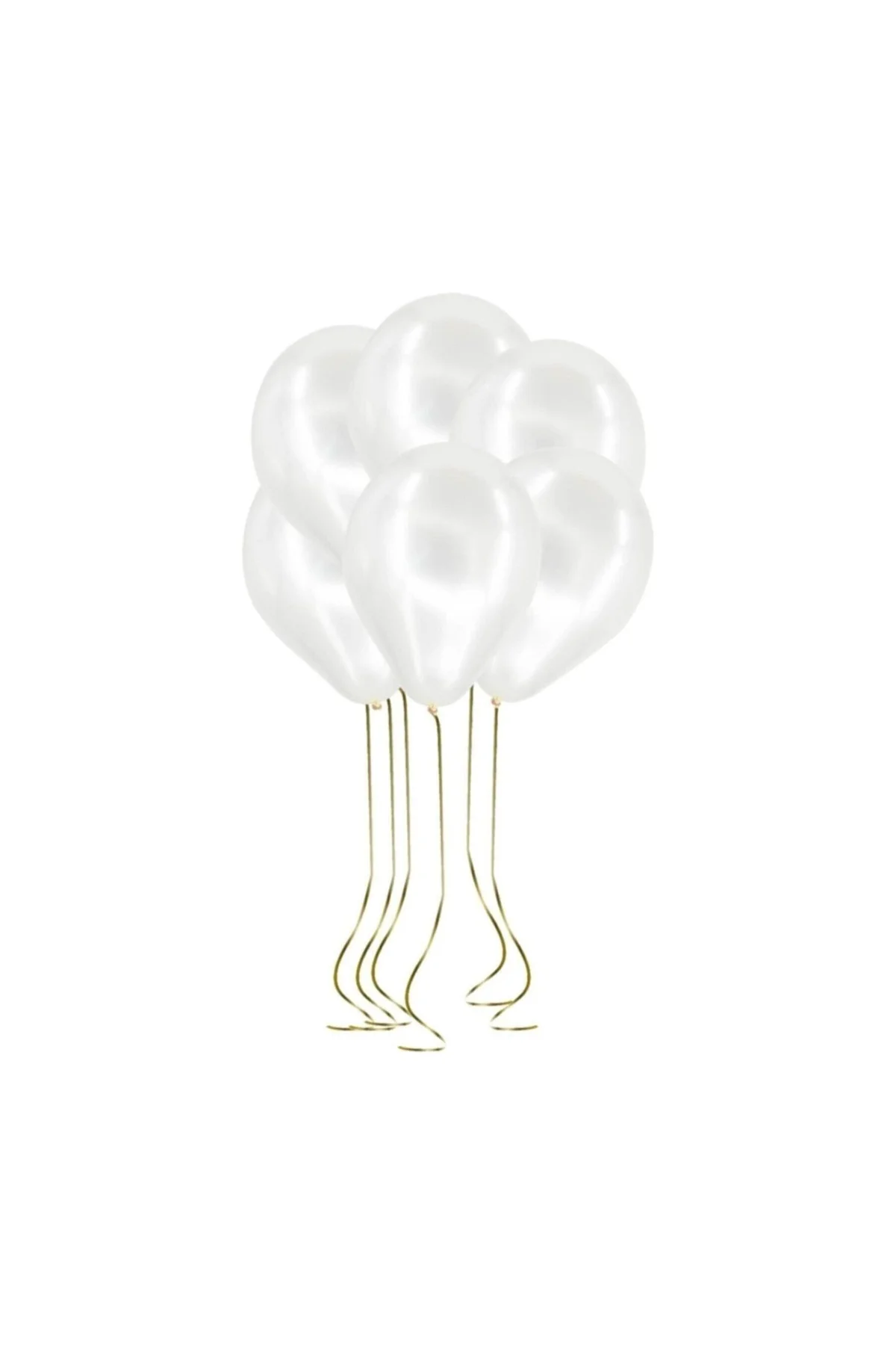 Metalik Beyaz Balon 25 Li