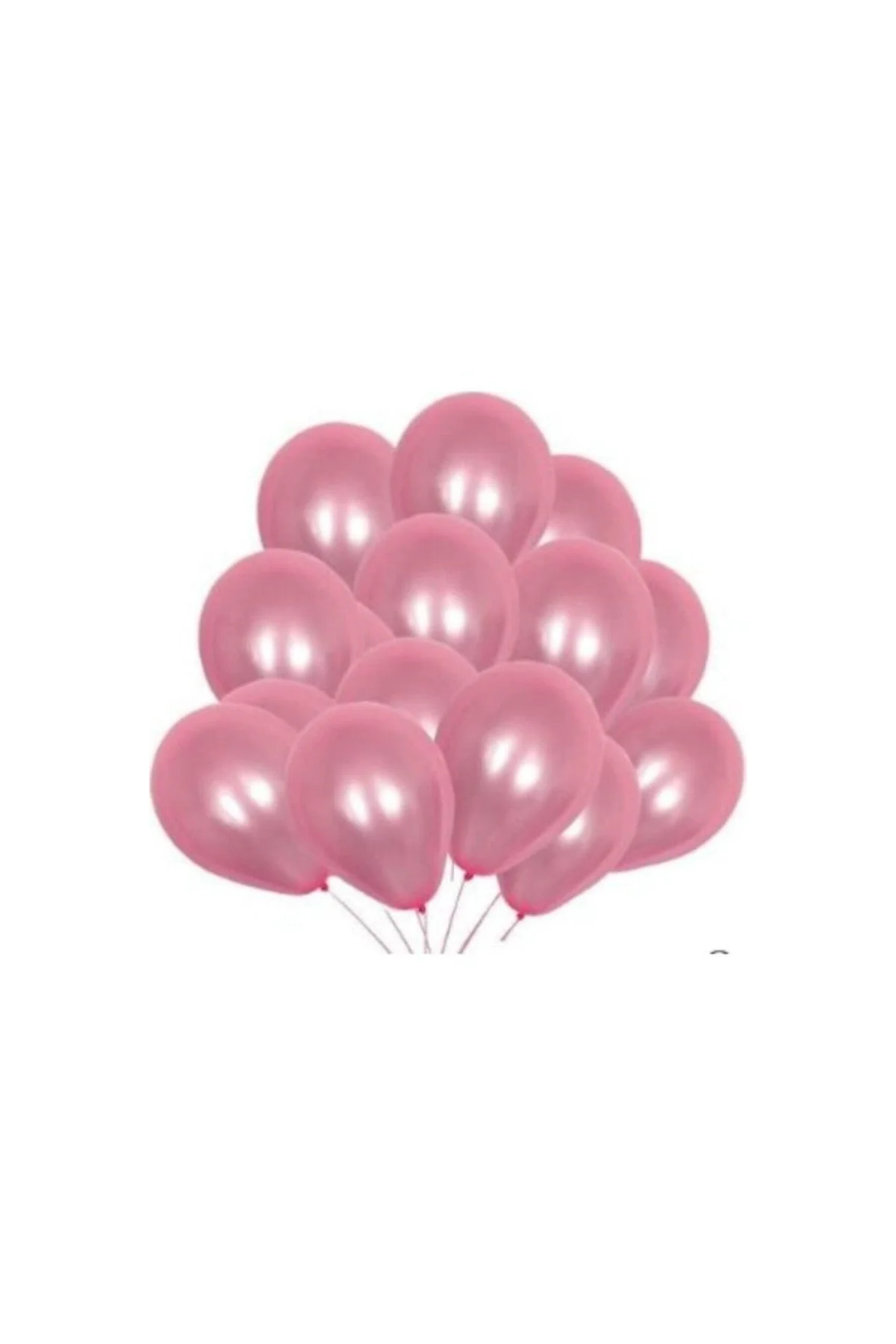 25 Ad Metalik Sedefli (şeker Pembe-gümüş Gri) Balon Helyumla Uçan - PAZARIZ Görsel 3