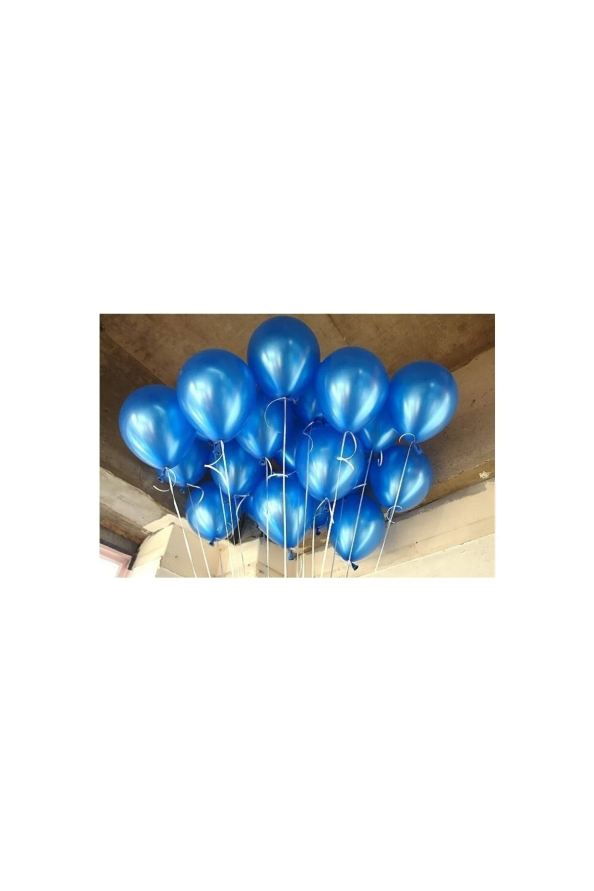 20 Adet Metalik Parlak Koyu Mavi(lacivert) Balon Helyumla Uçan