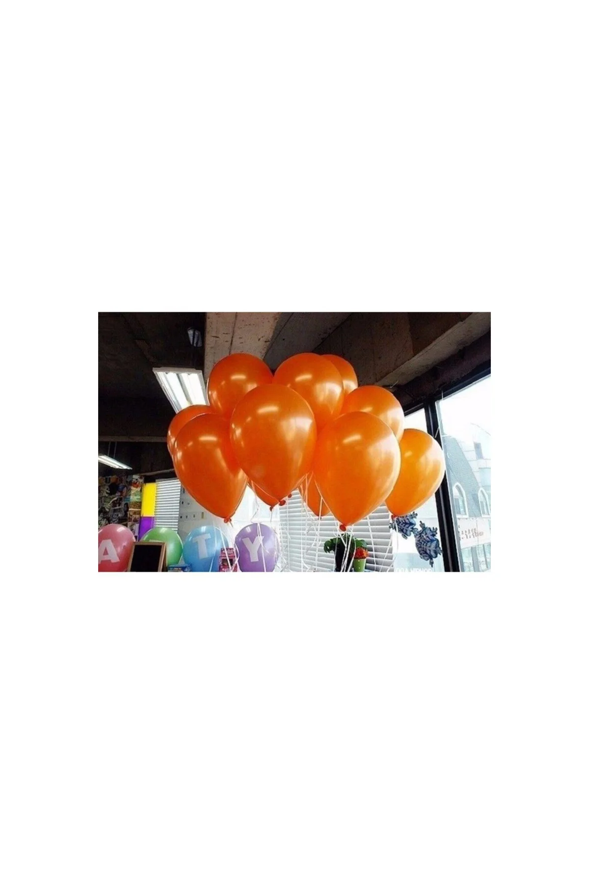 30 Adet Metalik Turuncu Uçan Özellikli Balon - PAZARIZ Görsel 2