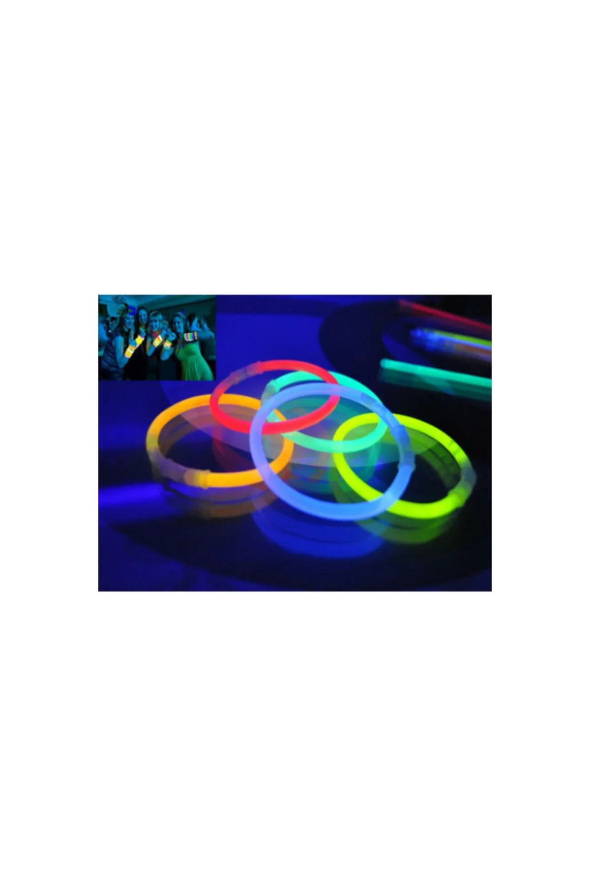 Glow Stick Bracelet Fosforlu Kırılan Çubuk Bileklik 10 Adet