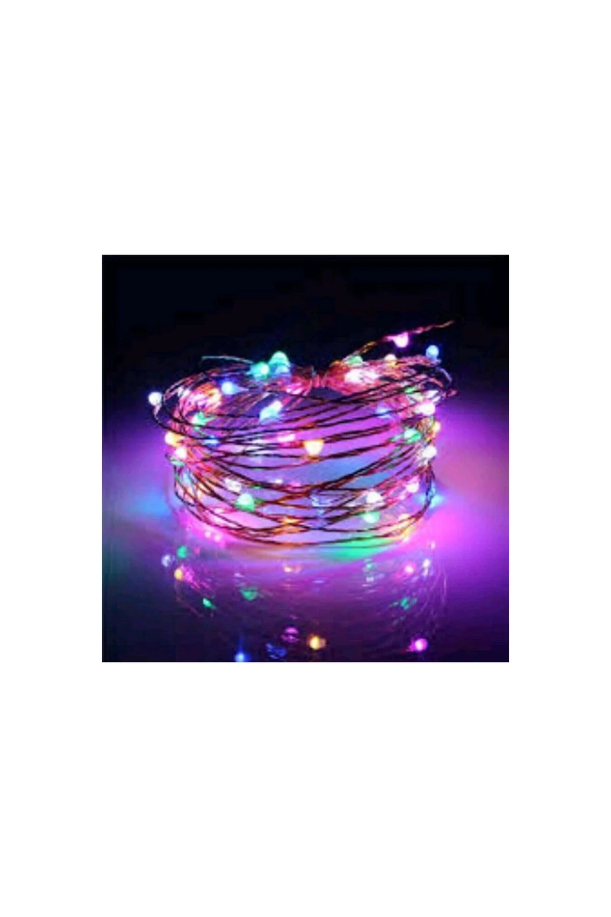 Rgb Peri Led Yılbaşı Kamp Parti Led Işık (2m) - Karışık Renk- Aydınlatma 10 Ad Mandal - PAZARIZ Görsel 2