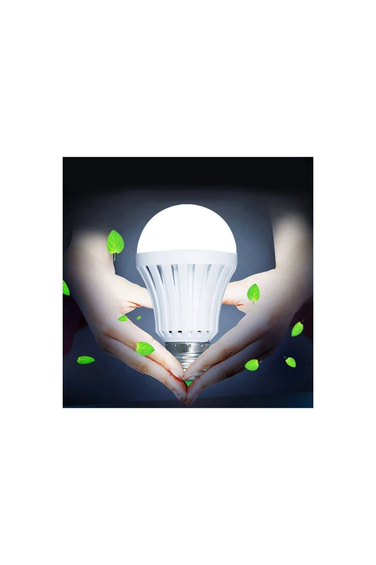 Şarjlı Led Ampul 9 Watt Beyaz Işık Acil Durum Aydınlatma
