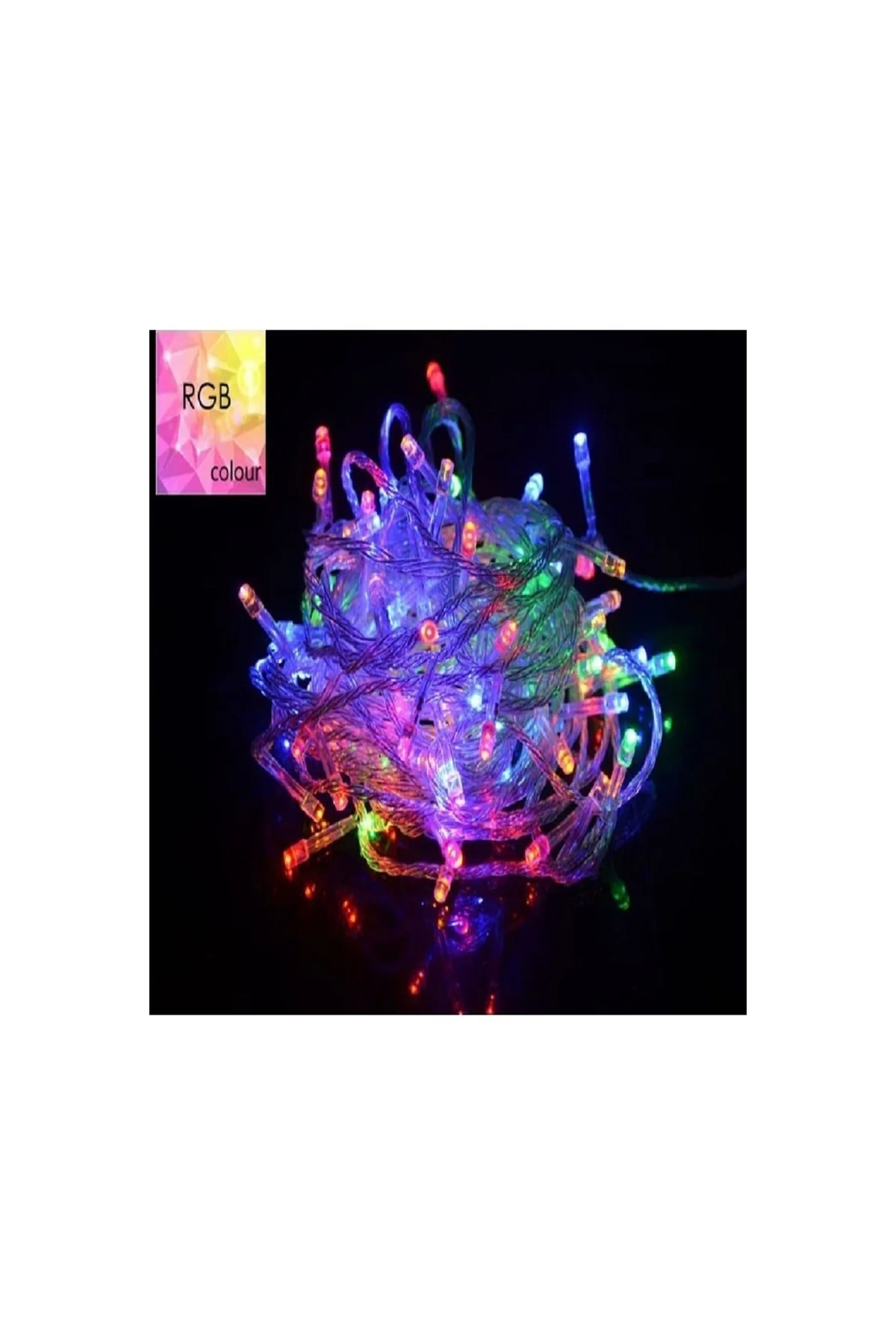 100 Ledli 8 Fonksiyonlu Karışık Renkli Led Peri Led Yılbaşı Kamp Parti Lambası