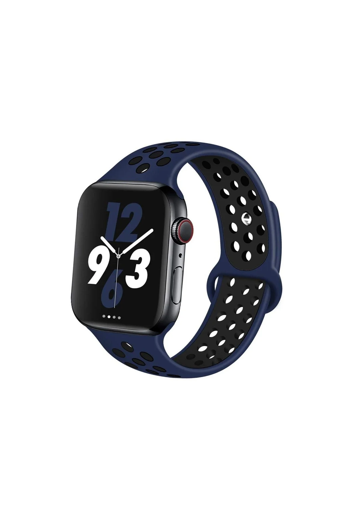 Apple Watch Uyumlusilikon Delikli Kordon Ikayış 1 | 2 | 3 | 4 | 5 - 38mm/40mm - Siyah