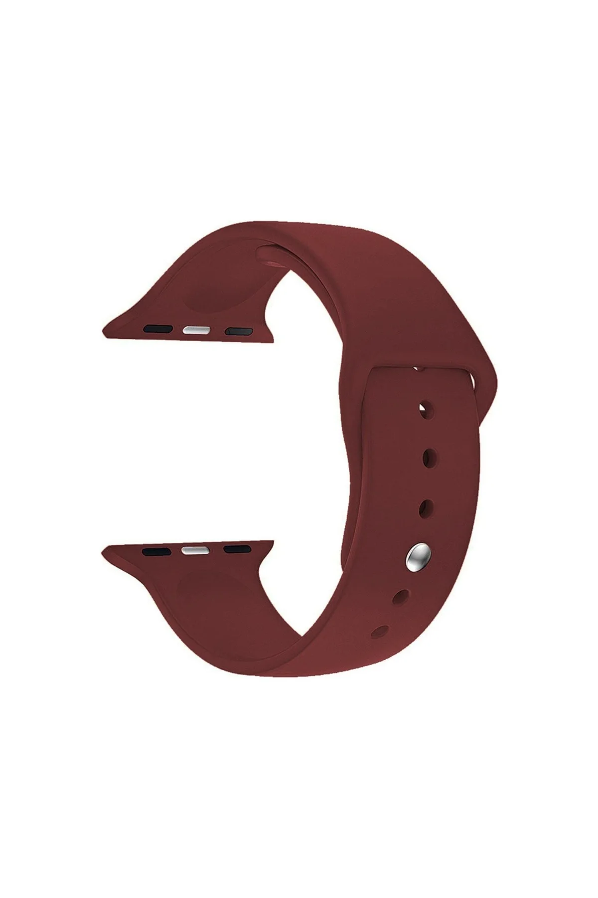 Apple Watch Uyumlu8 41mm Kordon Spor Silikon Bordo