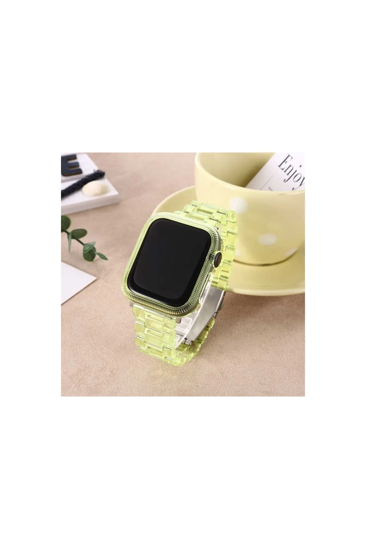 Apple Watch Uyumlu38mm 40mm 41mm 1/2/3/4/5/6/se/7/8 Kordon Şeffaf Polikarbon Kordon - PAZARIZ Görsel 3