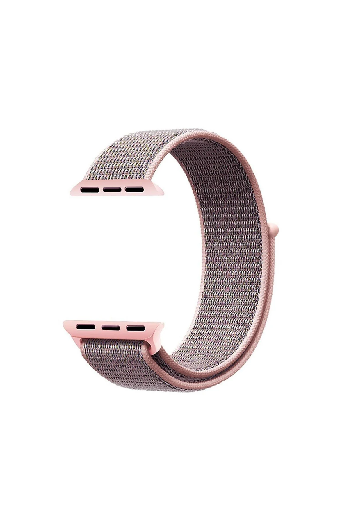 Apple Watch Uyumludokuma Kordon Kayış 7 - 6 - Se - 5 - 4 - 3 - 2 - 1 42mm 44mm - Pembe Gri