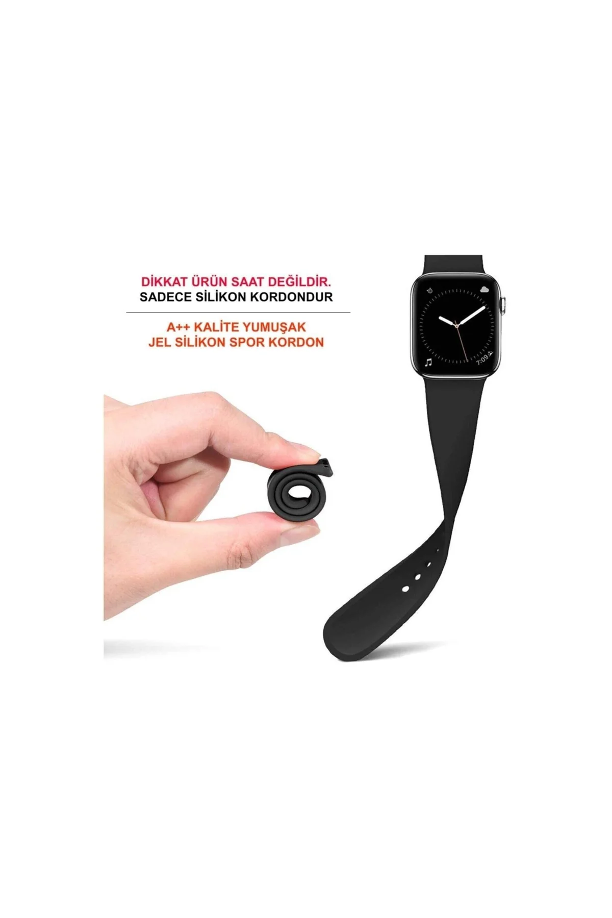 Apple Watch Uyumlu Kayış Seri 7 - 6 - Se - 5 - 4 - 3 - 2 - 1 - 42mm 44mm - Beyaz - PAZARIZ Görsel 2