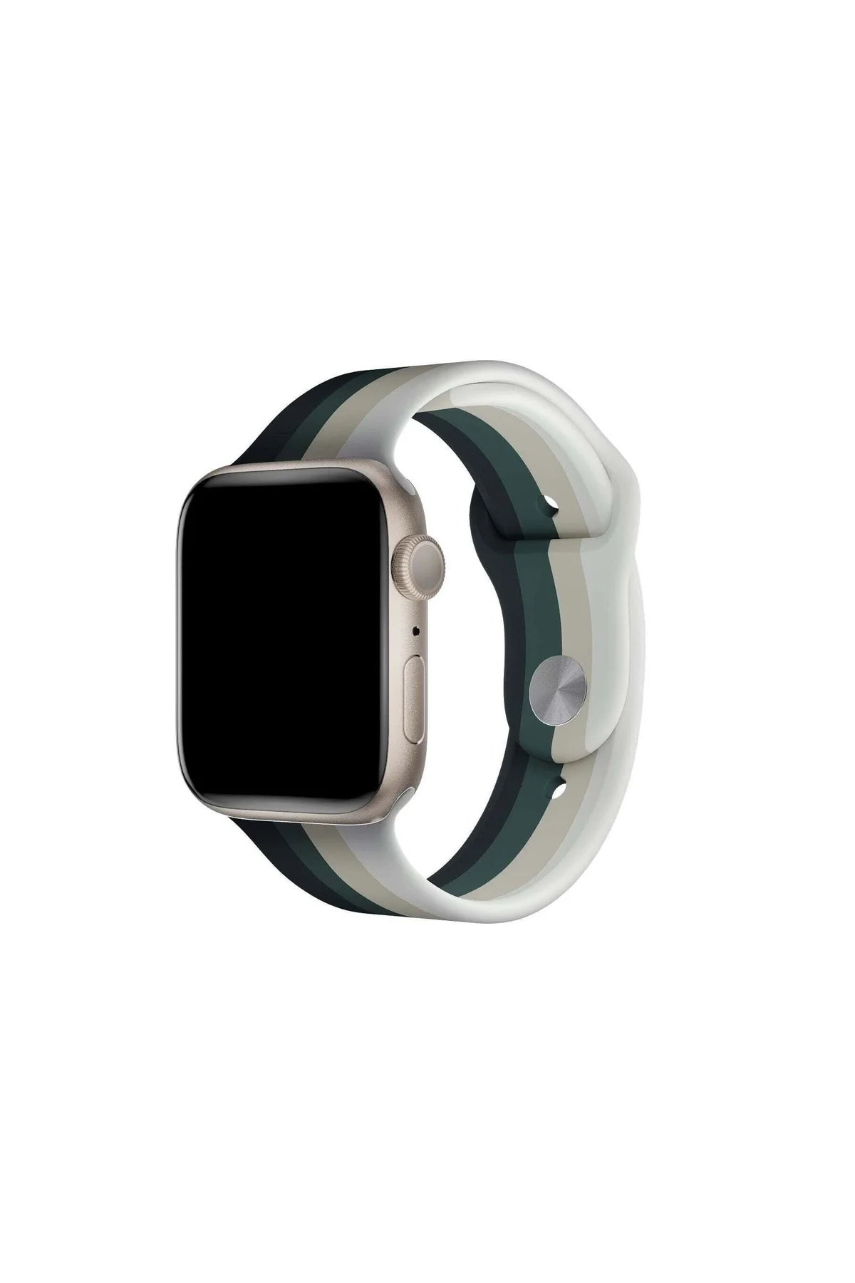 Apple Watch Uyumlu42 - 44 - 45mm Silikon Spor Kordon Rainbow - PAZARIZ Görsel 2