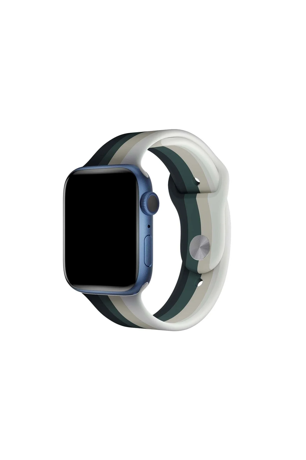 Apple Watch Uyumlu42 - 44 - 45mm Silikon Spor Kordon Rainbow - PAZARIZ Görsel 4