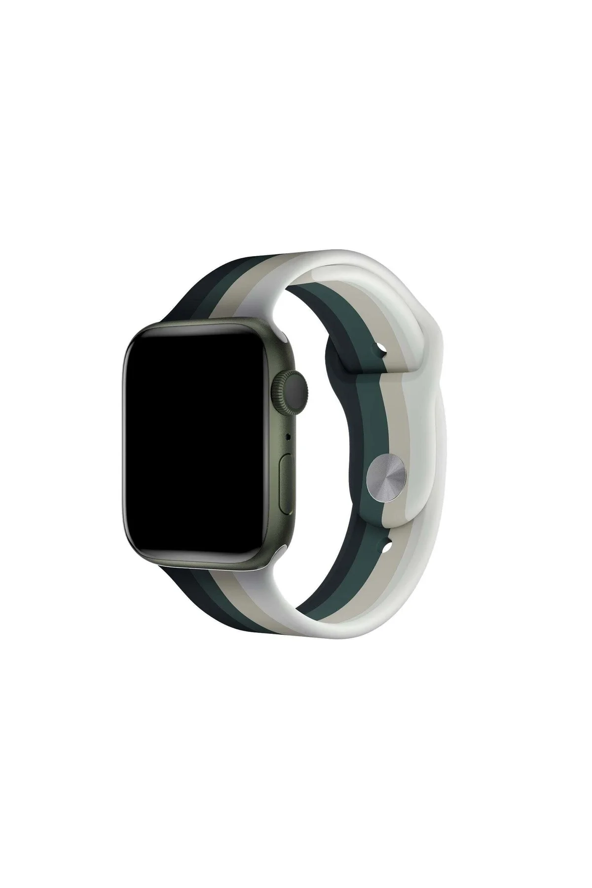 Apple Watch Uyumlu42 - 44 - 45mm Silikon Spor Kordon Rainbow - PAZARIZ Görsel 3