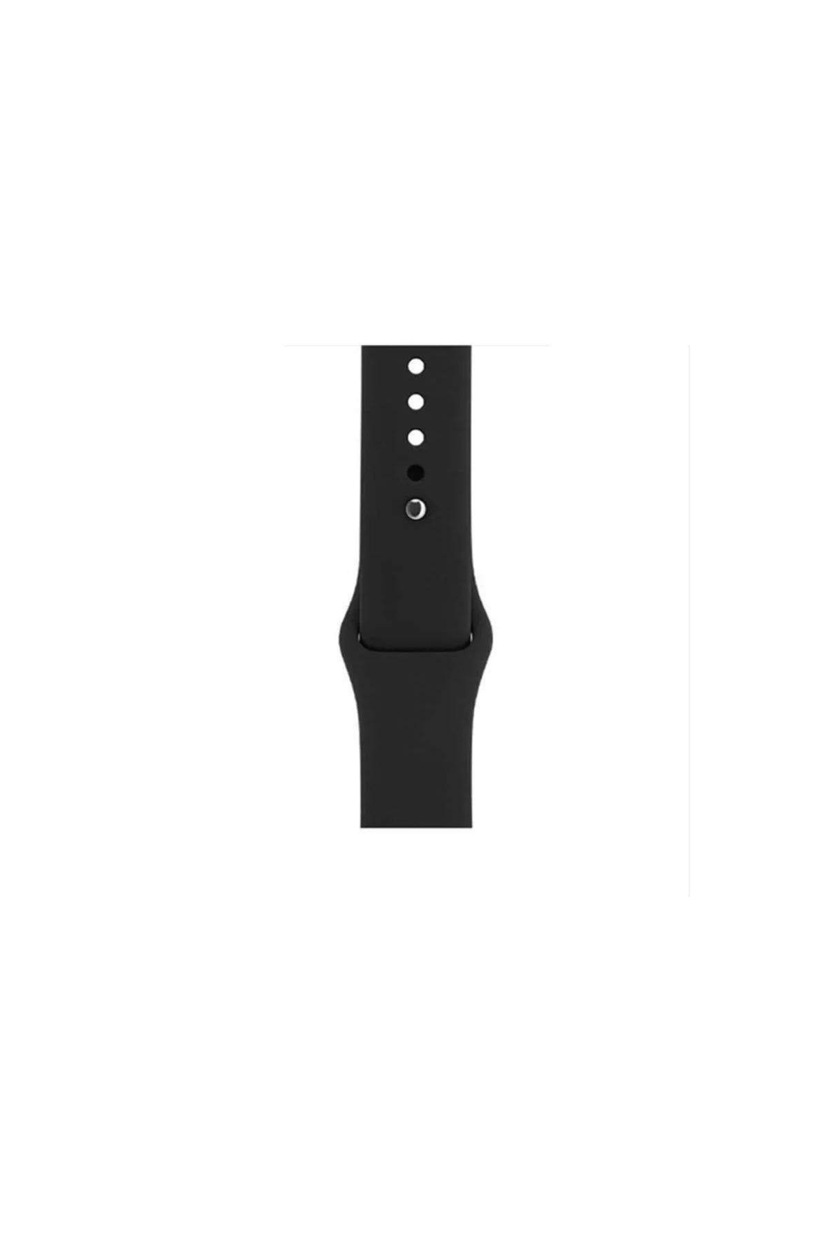 Apple Watch Uyumlu42mm 44mm 45mm 49mm 1/2/3/4/5/6/se/7/8/ultra Spor Silikon Kordon Siyah - PAZARIZ Görsel 3