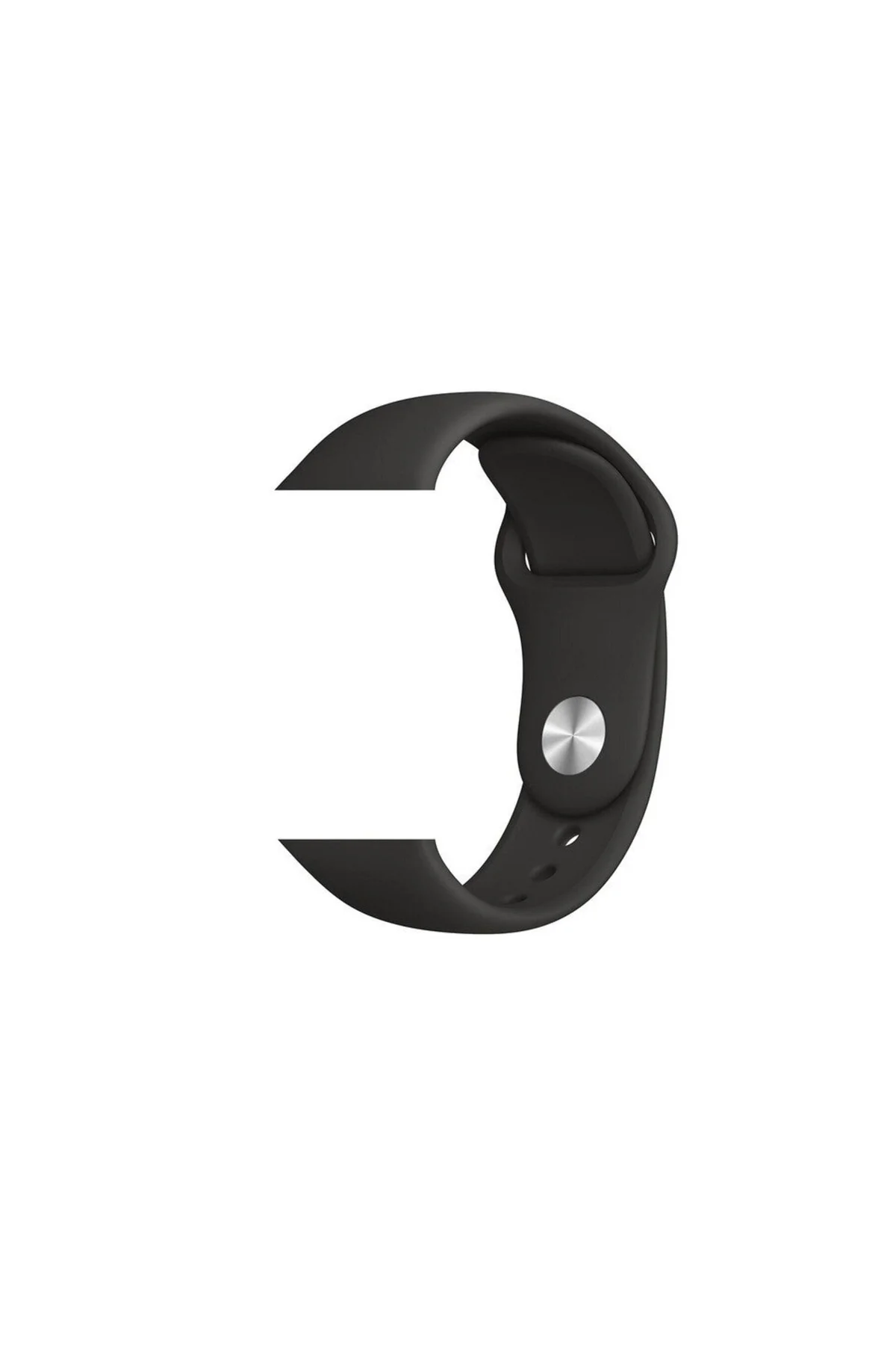 Apple Watch Uyumlu42mm 44mm 45mm 49mm 1/2/3/4/5/6/se/7/8/ultra Spor Silikon Kordon Siyah