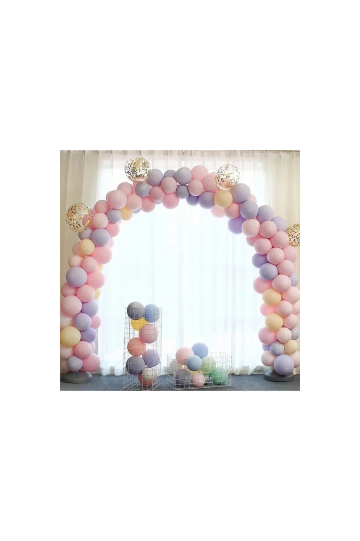 Makaron Zincir Balon Seti Hazır Zincir Balon Aparat + Balon + 100 Makaron Balon - PAZARIZ Görsel 3