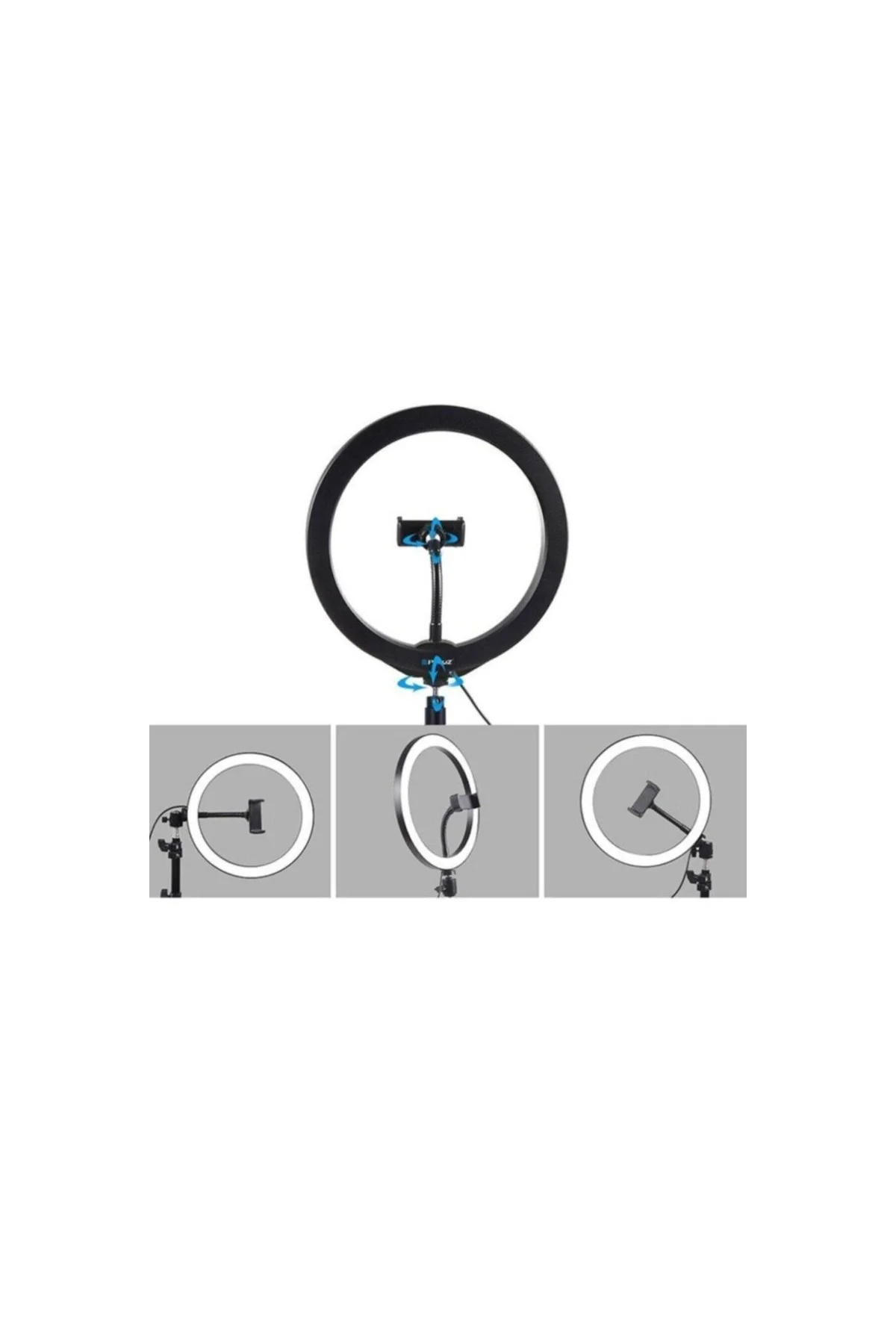 10inç 26cm Youtube Instagram Tiktok Selfie Stüdyo Video Fotoğraf Ring Light Tripod Led Halka Işık - PAZARIZ Görsel 2