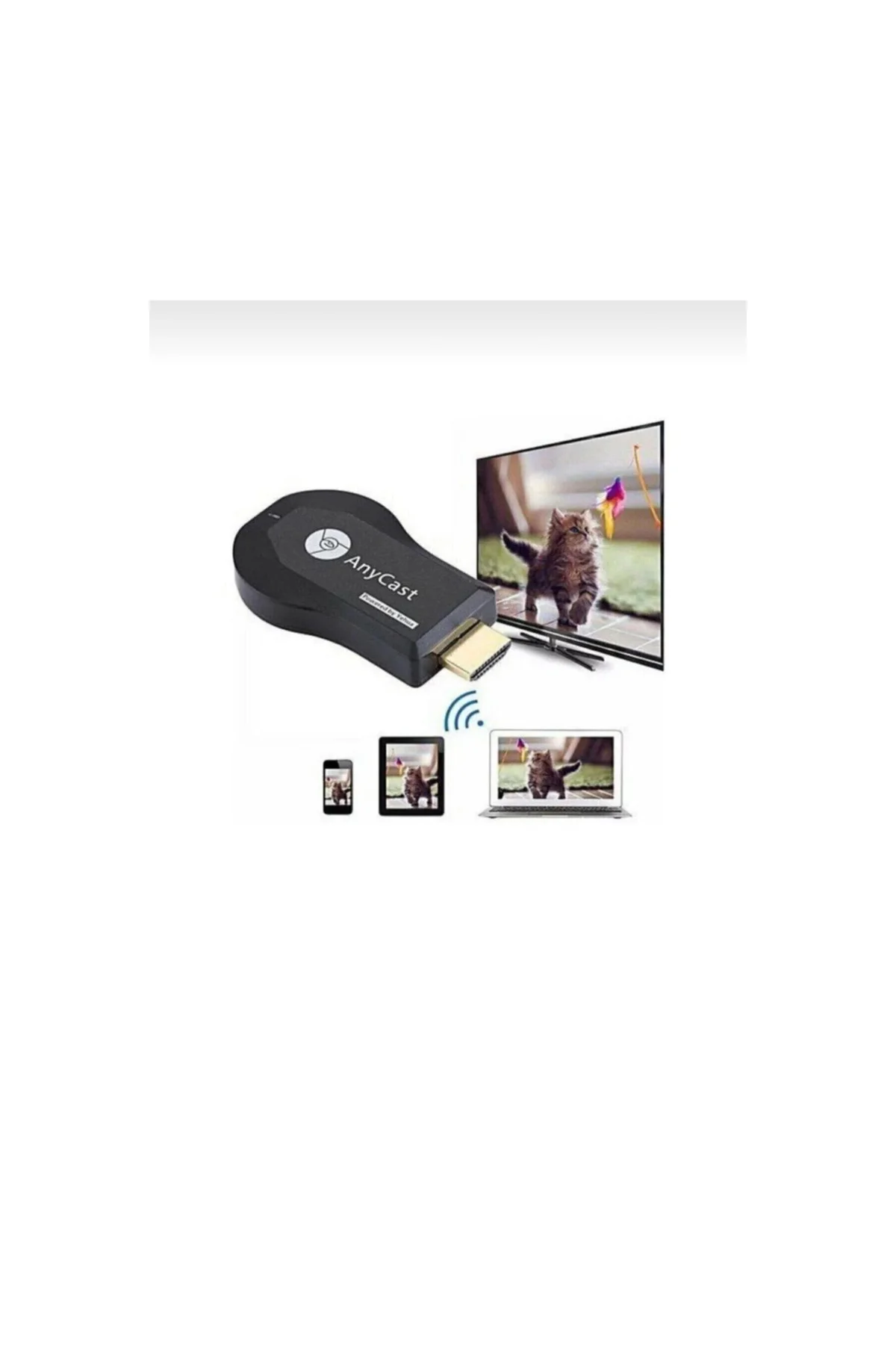 Siyah M9 Plus Hdmi Kablosuz Görüntü ve Ses Aktarıcı - ANYCAST Görsel 7