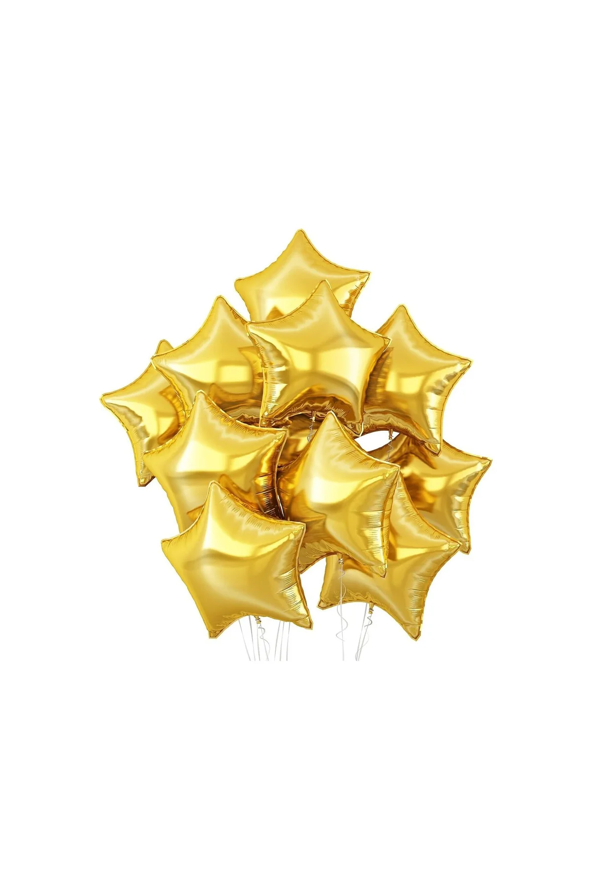 Altın Sarısı (gold) Yıldız Folyo Balon 45cm Helyumla Uçan - PAZARIZ Görsel 2