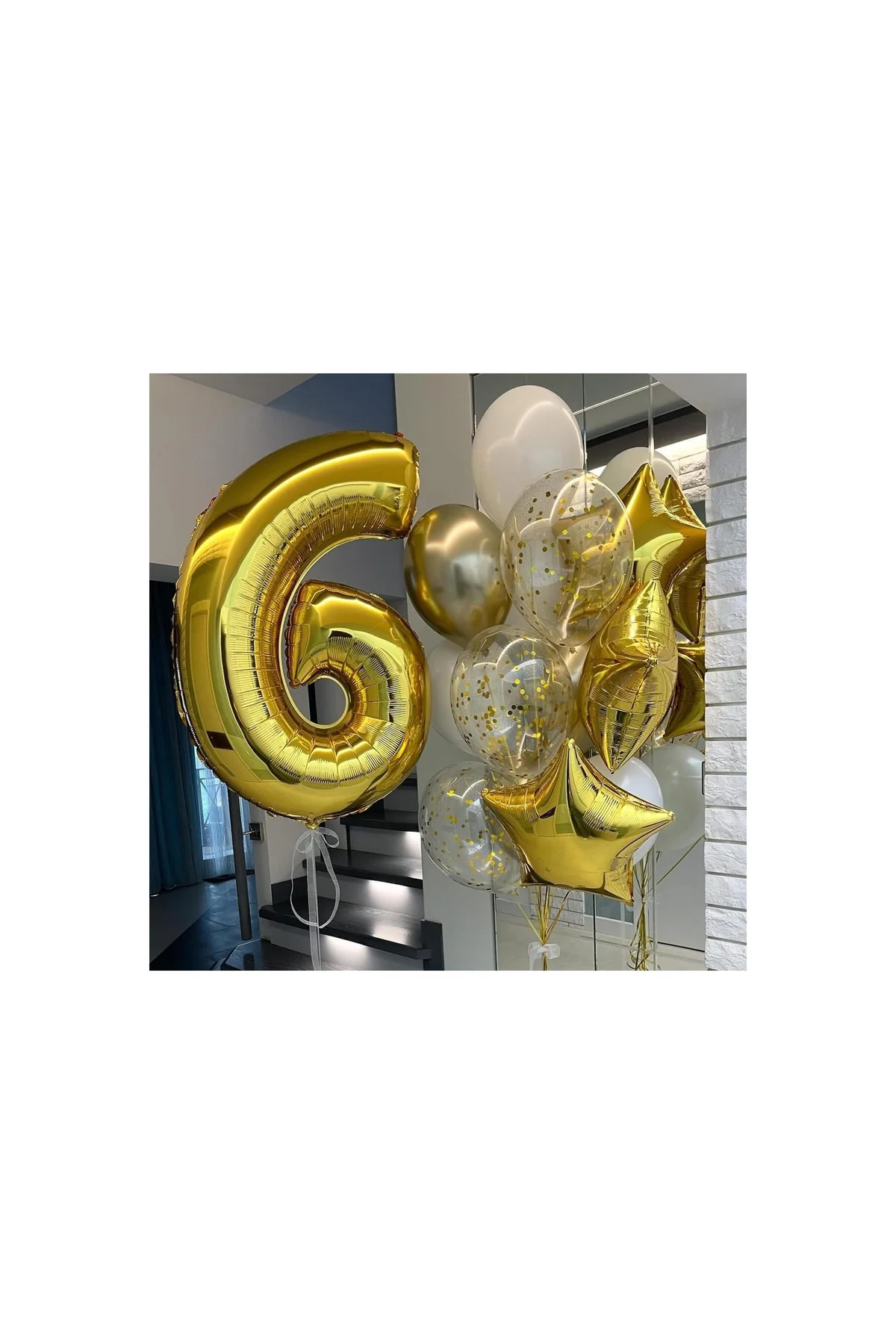 Altın Sarısı (gold) Yıldız Folyo Balon 45cm Helyumla Uçan - PAZARIZ Görsel 4