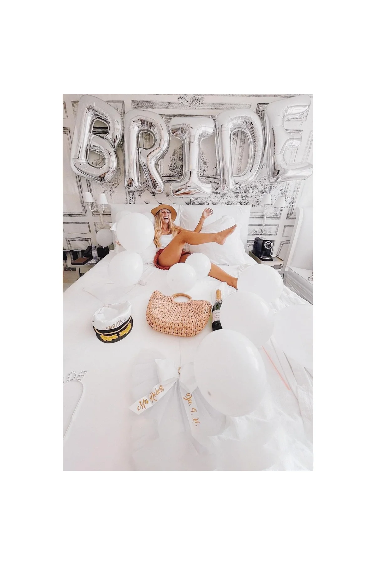 Gümüş Bride Balon Seti Dev Folyo Balon Seti Bekarlığa Veda Bride To Be Partisi Balonları 100cm - PAZARIZ Görsel 3