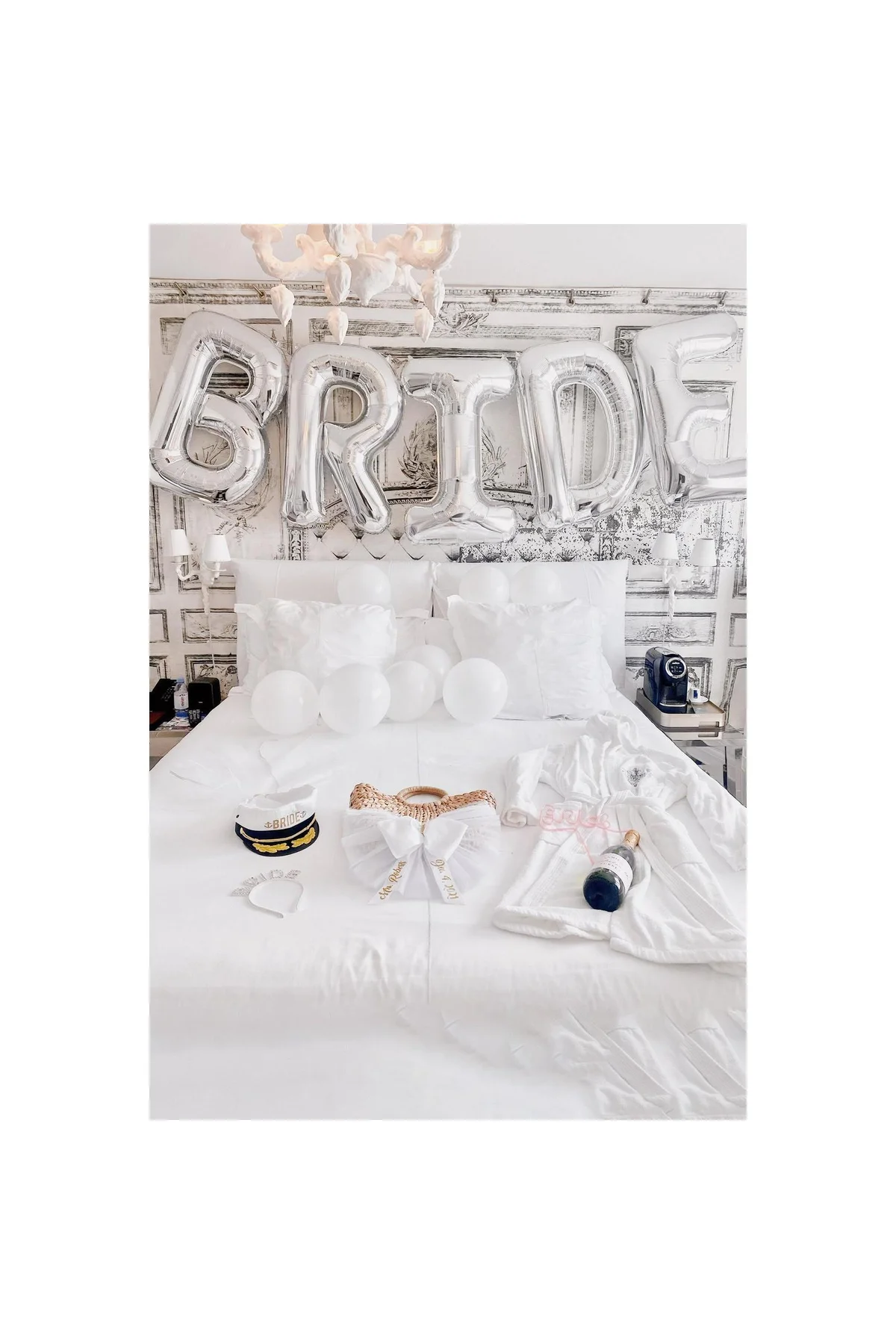 Gümüş Bride Balon Seti Dev Folyo Balon Seti Bekarlığa Veda Bride To Be Partisi Balonları 100cm - PAZARIZ Görsel 2