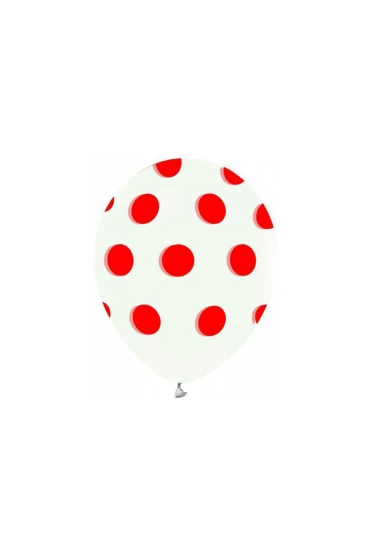 Kırmızı Puantiyeli Şeffaf Balon 5'li Paket - PAZARIZ Görsel 2