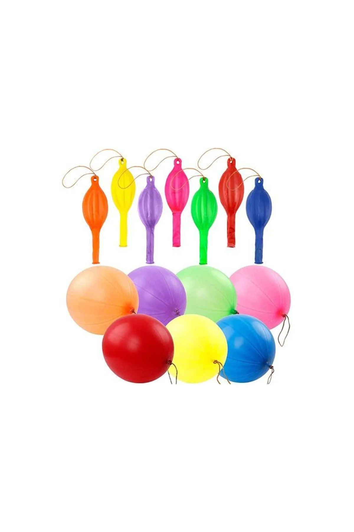 84+14 Adet Lateks Şişirilebilir Asılabilir Ele Geçmeli Punch Balon