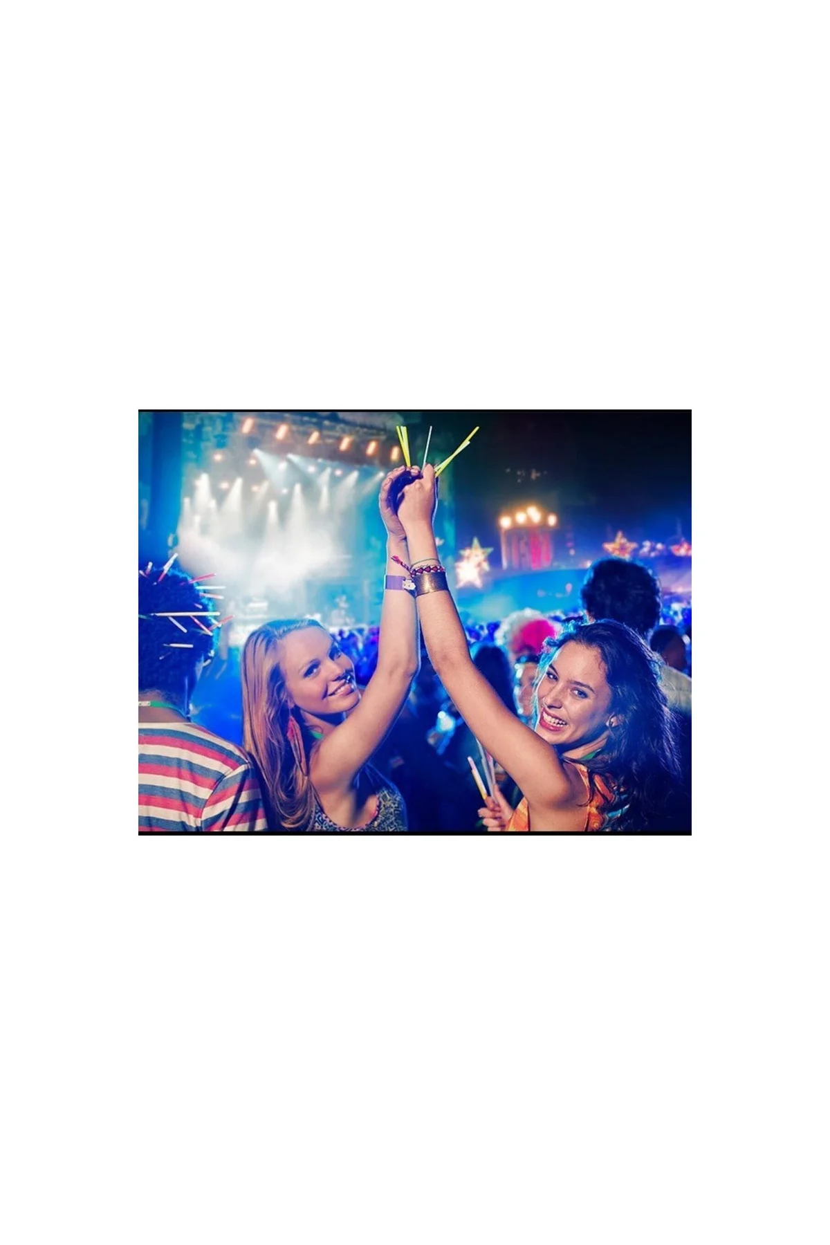 Glow Stick Fosforlu Neon Çubuk Bileklik Parti Konser Bilekliği 20 Adet - PAZARIZ Görsel 3