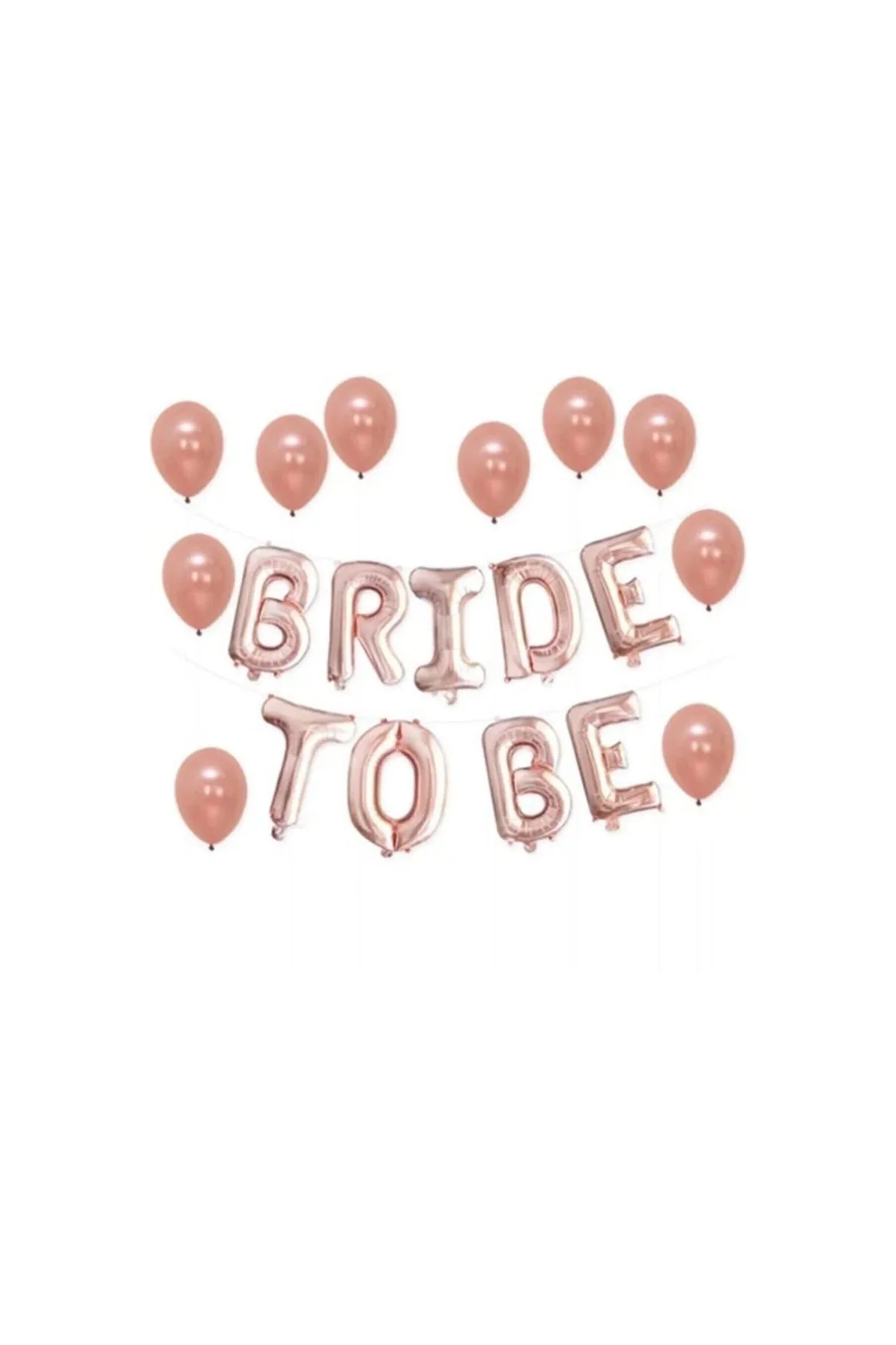 Rose Gold Bride To Be Folyo 10'lu Balon Seti 16"inç 40 Cm