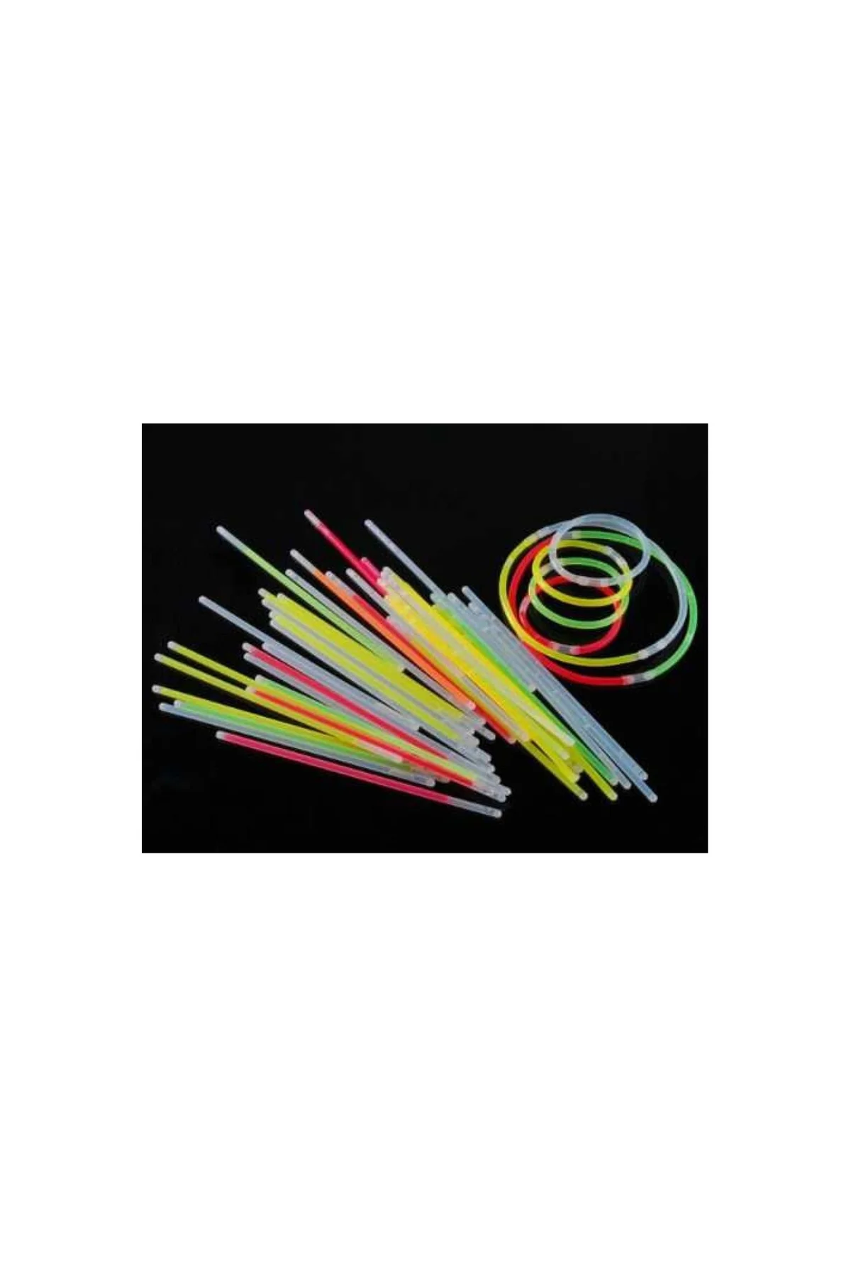 10 Pk Glow Stick Bracelet Fosforlu Kırılan Çubuk Bileklik - PAZARIZ Görsel 3