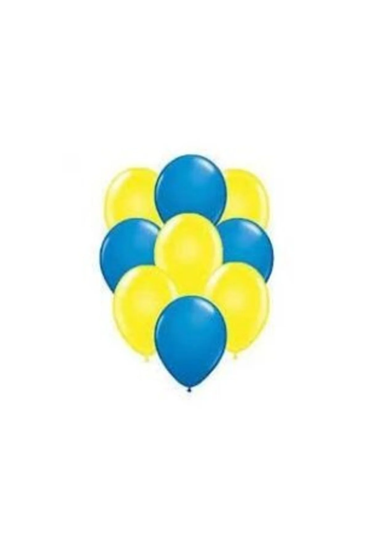 100 Adet Metalik Sedefli Sarı Lacivert Karışık Balon - PAZARIZ Görsel 2