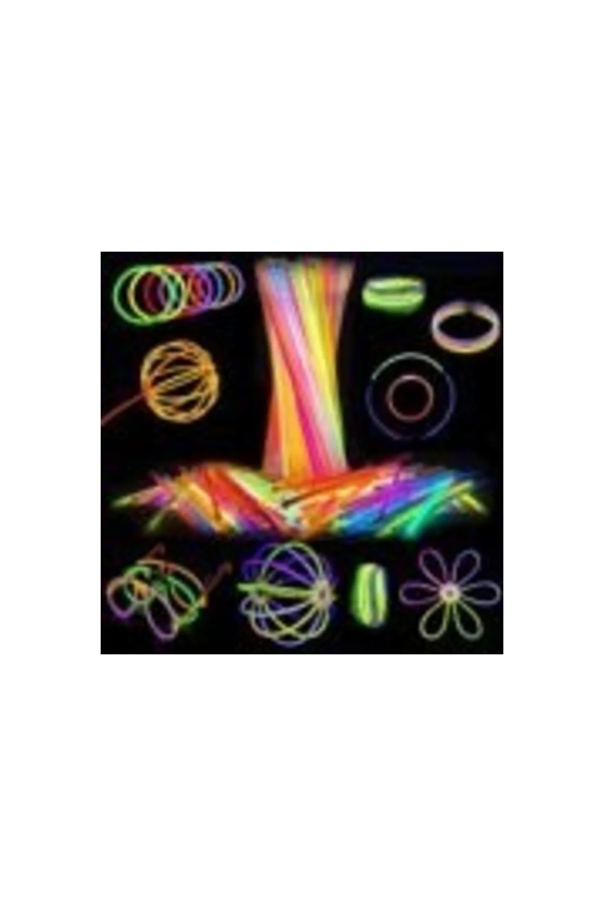 Glow Stick Fosforlu Neon Çubuk Bileklik Parti Konser Bilekliği 50 Adet - PAZARIZ Görsel 8