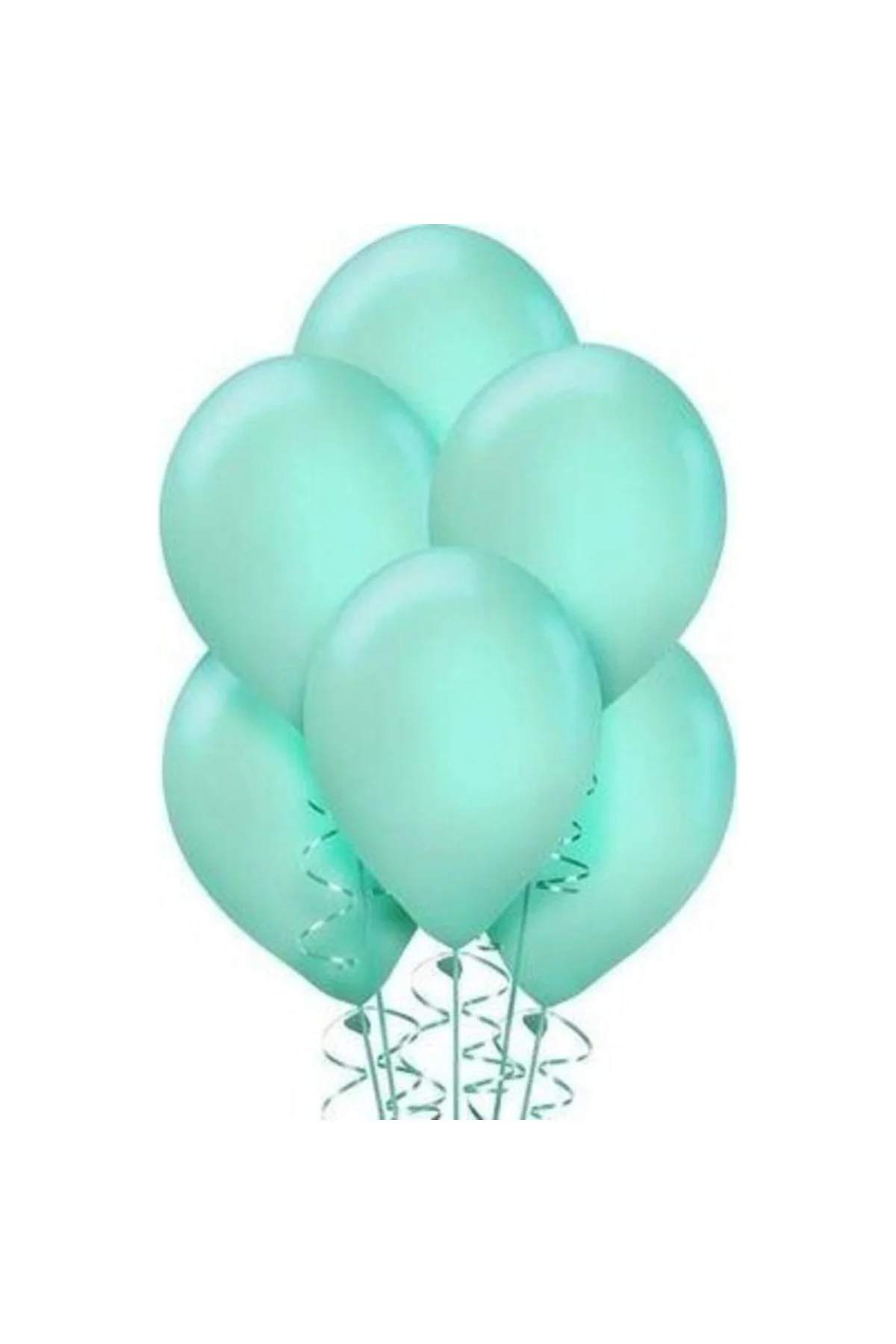 Balon 100 Adet Metalize Balon Metalik Balon Mint Yeşili 16 Inç