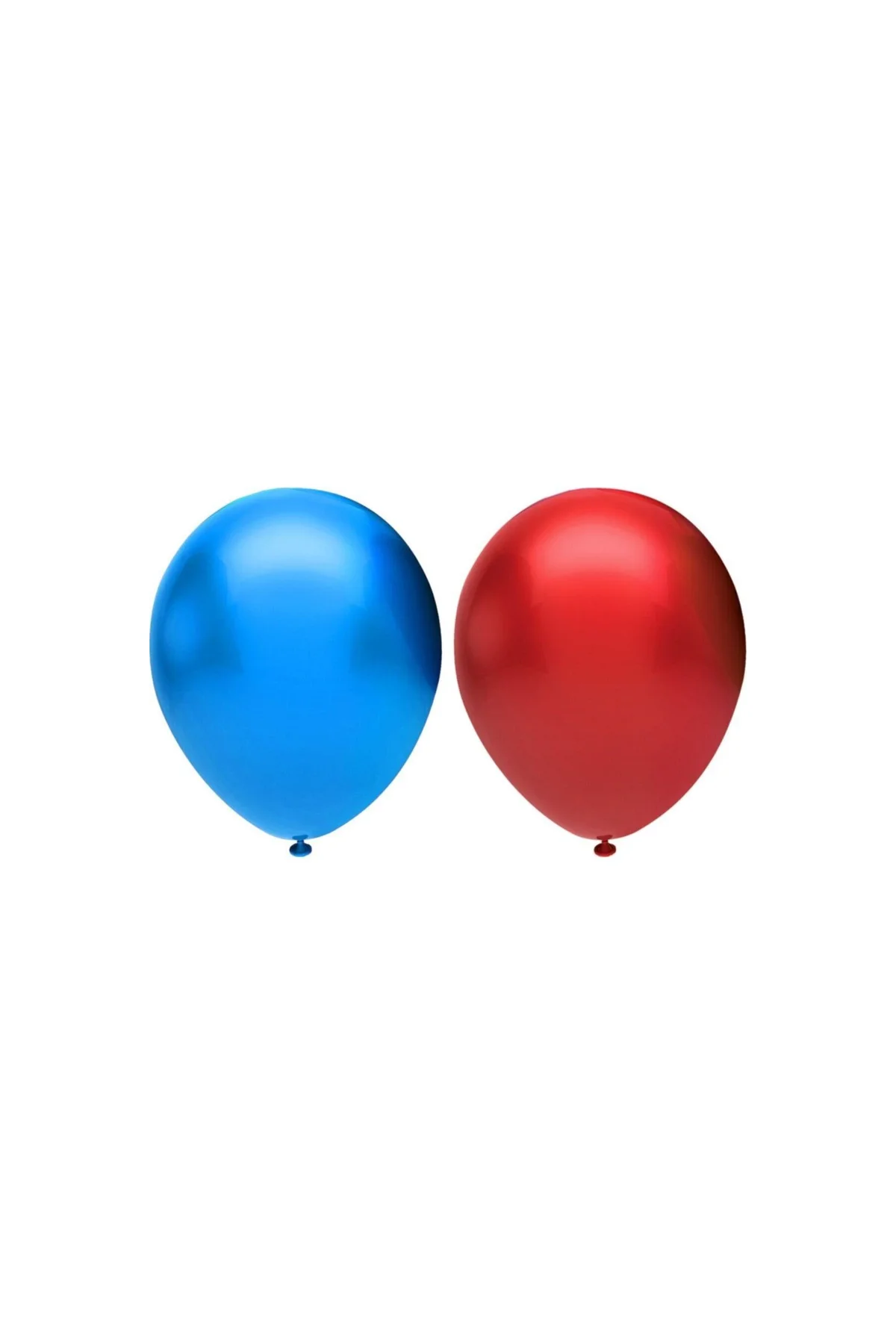 Metalik Balon Seti 40’lı, 2 Renk X 20, Mavi, Kırmızı. Helyum Uyumlu
