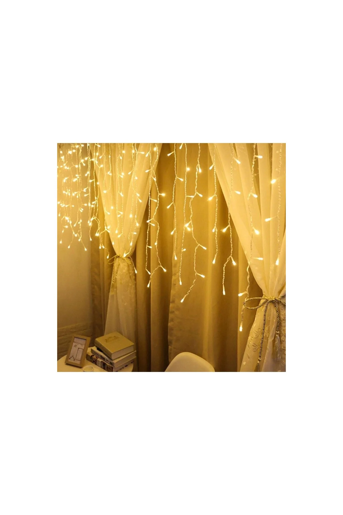 ® 8 Fonksiyonlu 16 Saçaklı Perde Led 3 X 1 (günışığı)