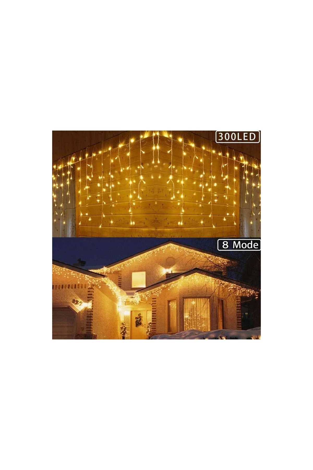 ® 8 Fonksiyonlu 16 Saçaklı Perde Led 3 X 1 (günışığı) - PAZARIZ Görsel 2