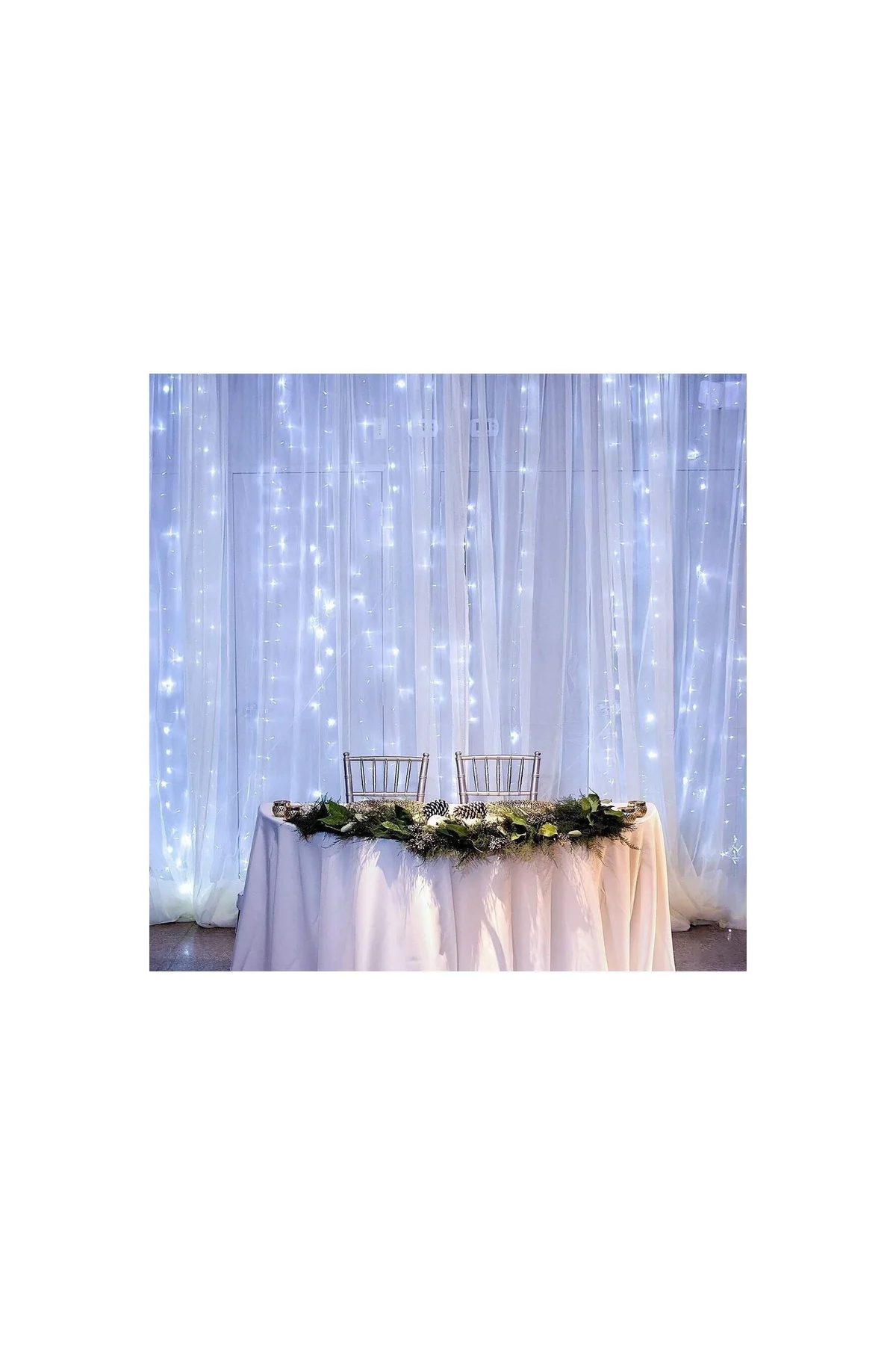 2x2 Metre 320 Led 8 Fonskiyonlu Dekoratif Led Perde Beyaz Renk - PAZARIZ Görsel 3