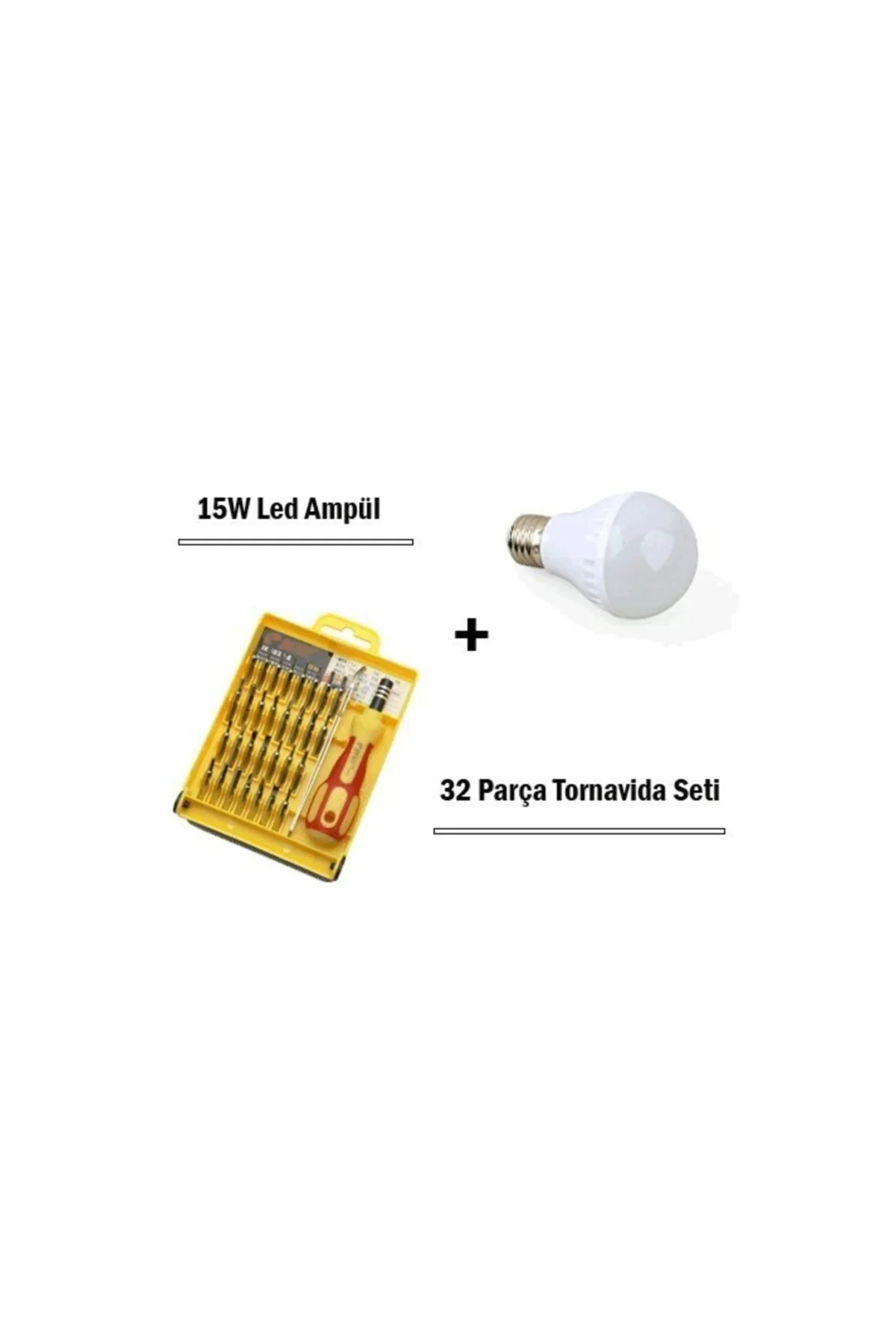 15w Led Ampul 10 Ad + 32 Parça Tornavida Seti 1 Ad