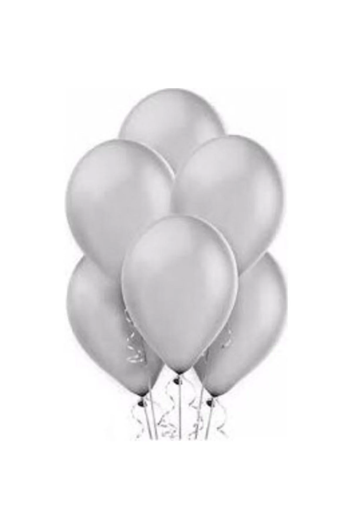 Balon 100 Adet Metalize Balon Metalik Balon Gümüş 16 Inç