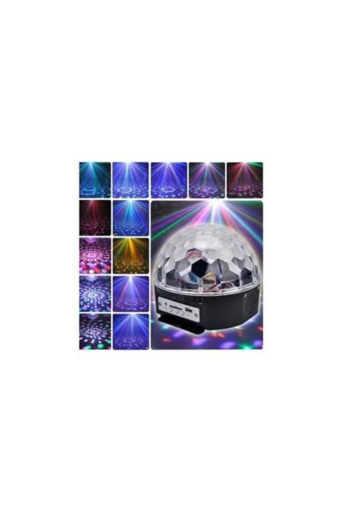 Led Kristal Küre Disko Topu 6 Renk-usb-sese Duyarlı Uzaktan Kumadalı
